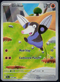 DRILBUR 124/086 POKEMON BLACK BOLT HOLO ILLUSTRATION RARE NM