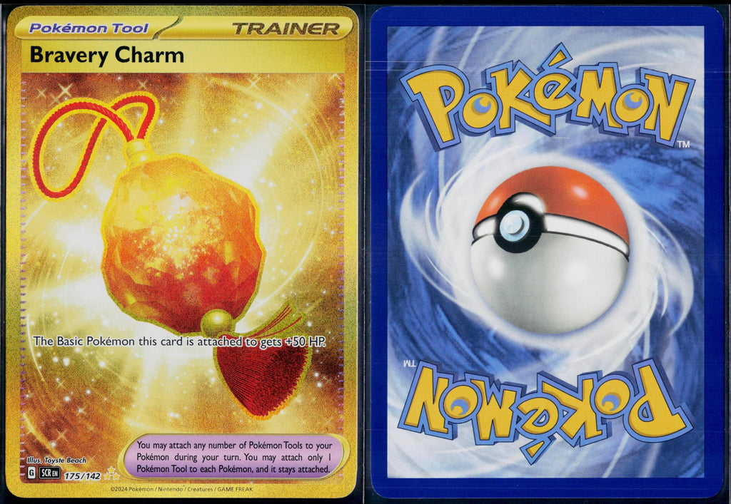 BRAVERY CHARM 175/142 🐬 POKEMON STELLAR CROWN HR ☀️ HOLO NM/M 🌴