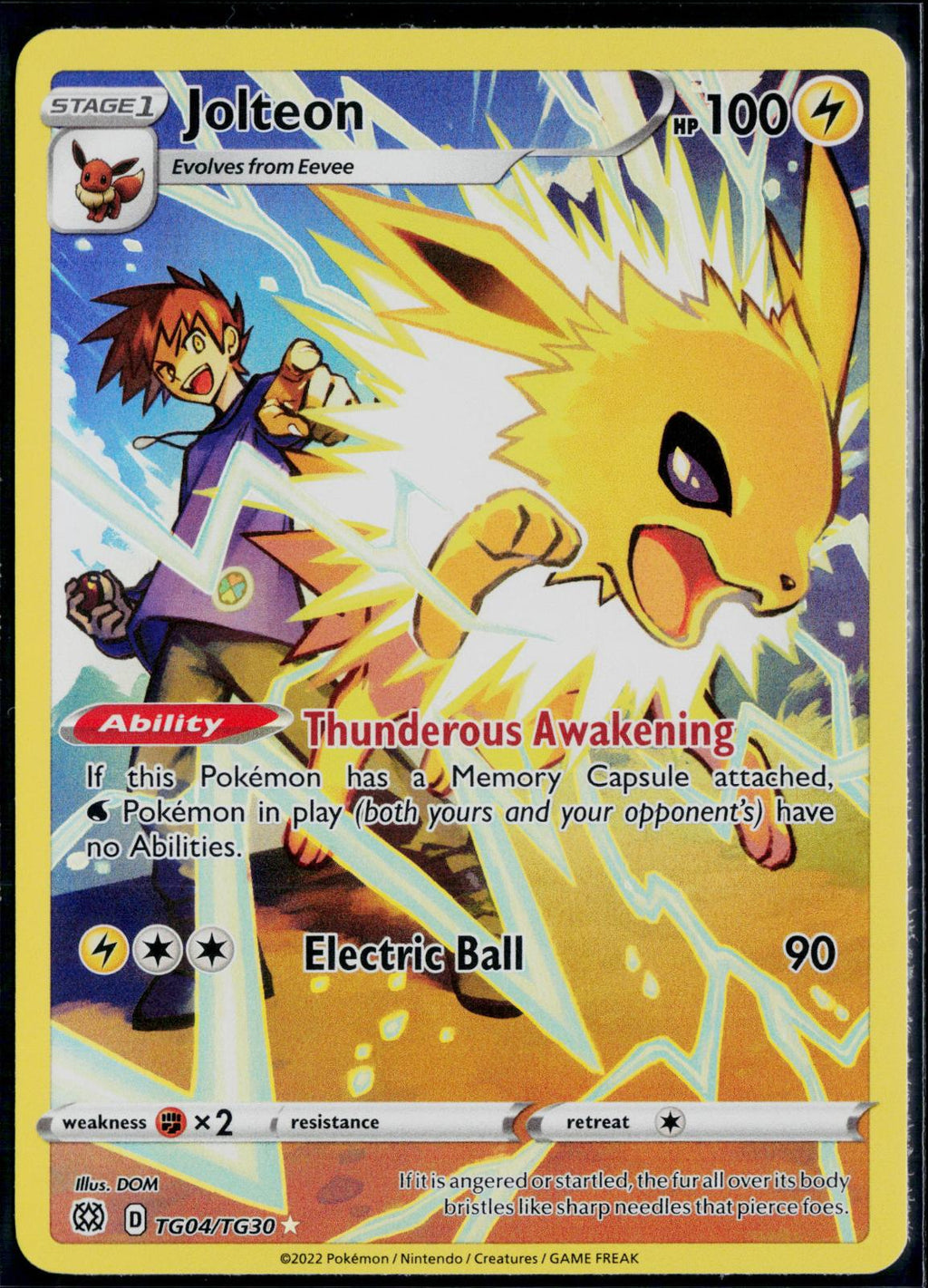 JOLTEON TG04/TG30 POKEMON BRILLIANT STARS TRAINER GALLERY HOLO NM
