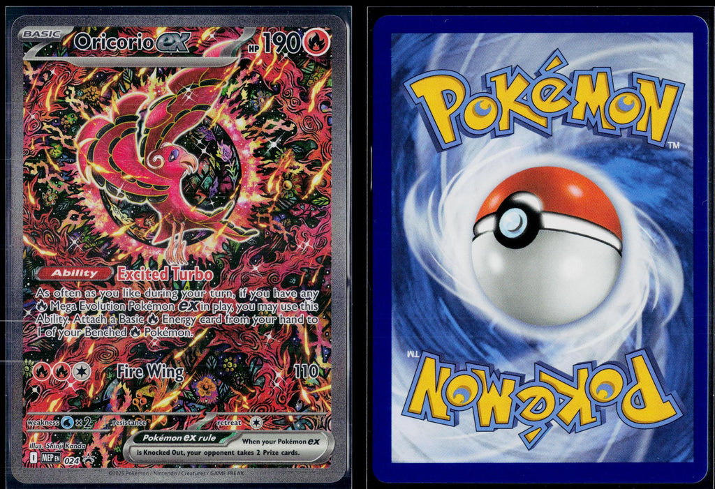 ORICORIO EX 024 POKEMON ME: MEGA EVOLUTION PROMO HOLO P HOLO NM