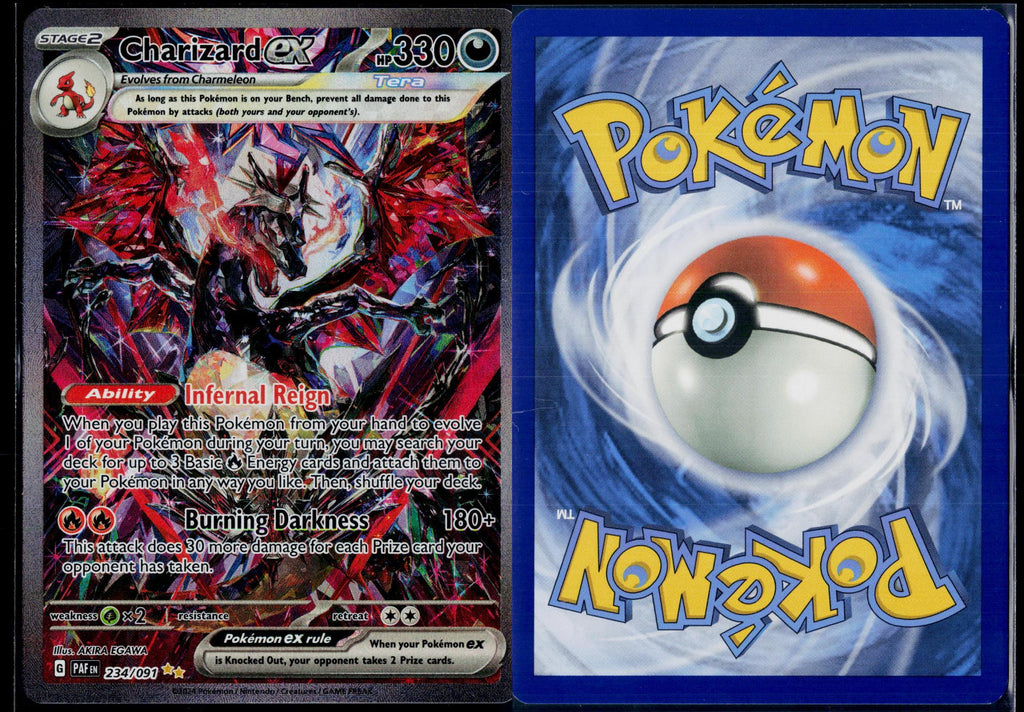 CHARIZARD EX 234/091 POKEMON PALDEAN FATES SPECIAL ILLUSTRATION RARE HOLO NM