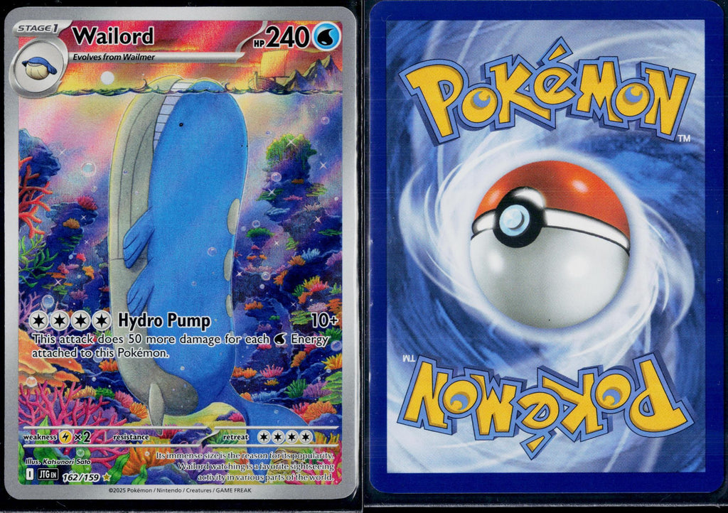 WAILORD 162/159 POKEMON JOURNEY TOGETHER ILLUSTRATION RARE NM