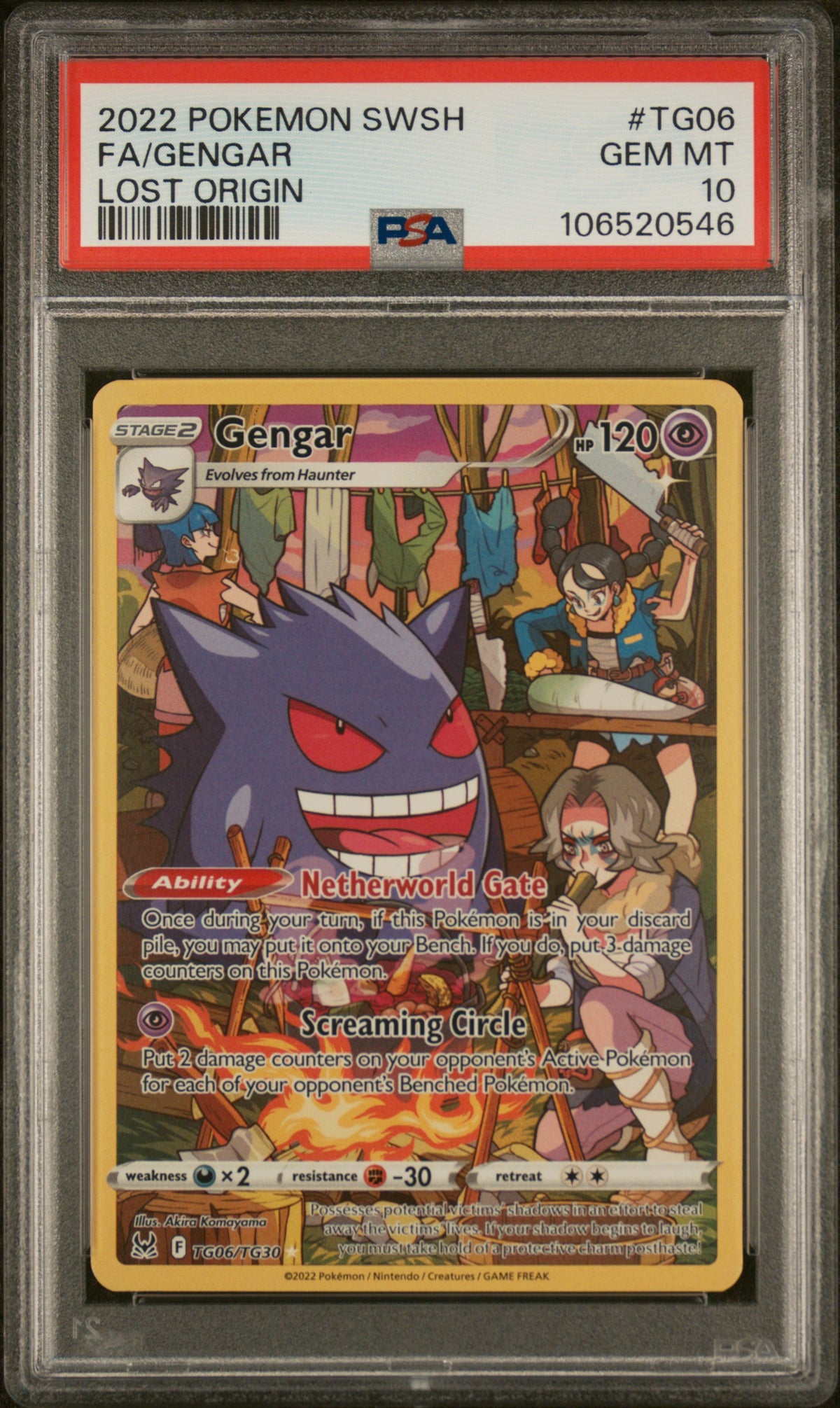 GENGAR TG06/TG30 PSA 10 POKEMON LOST ORIGIN