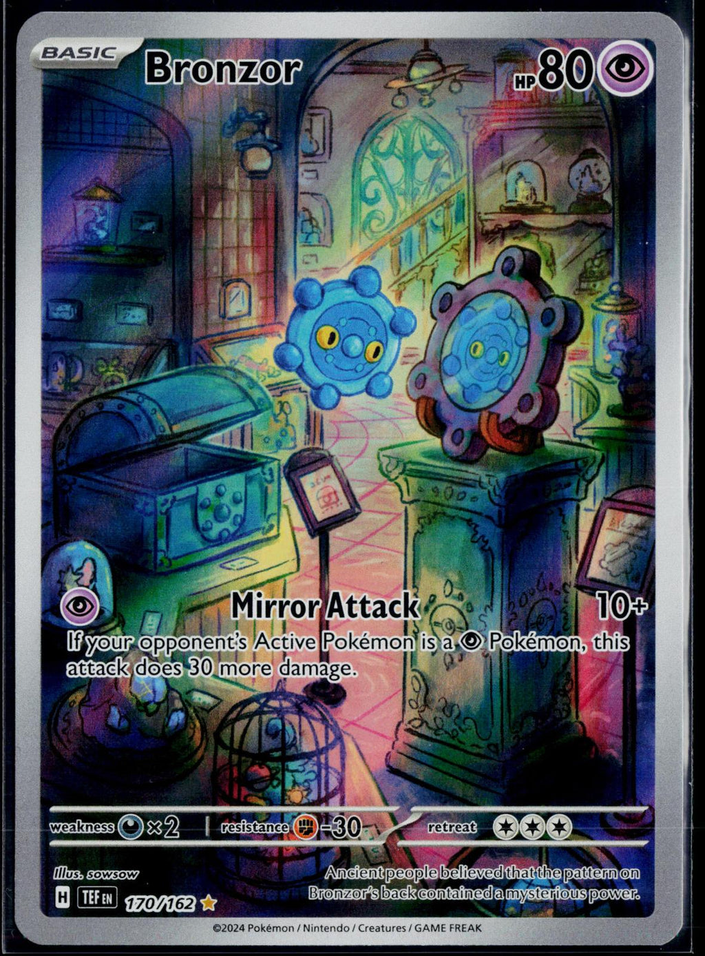 BRONZOR 170/162 POKEMON TEMPORAL FORCES ILLUSTRATION RARE NM