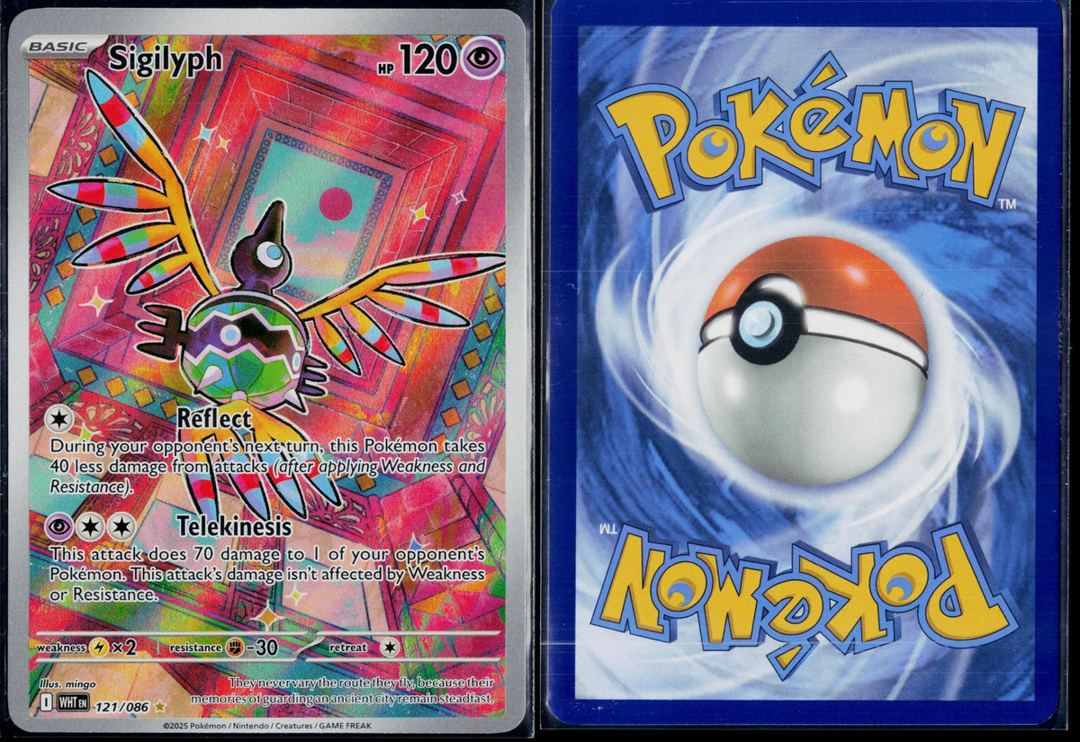 SIGILYPH 121/086 POKEMON WHITE FLARE ILLUSTRATION RARE NM