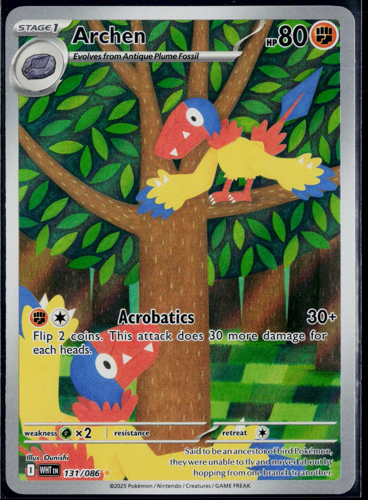 ARCHEN 131/086 POKEMON WHITE FLARE HOLO ILLUSTRATION RARE NM