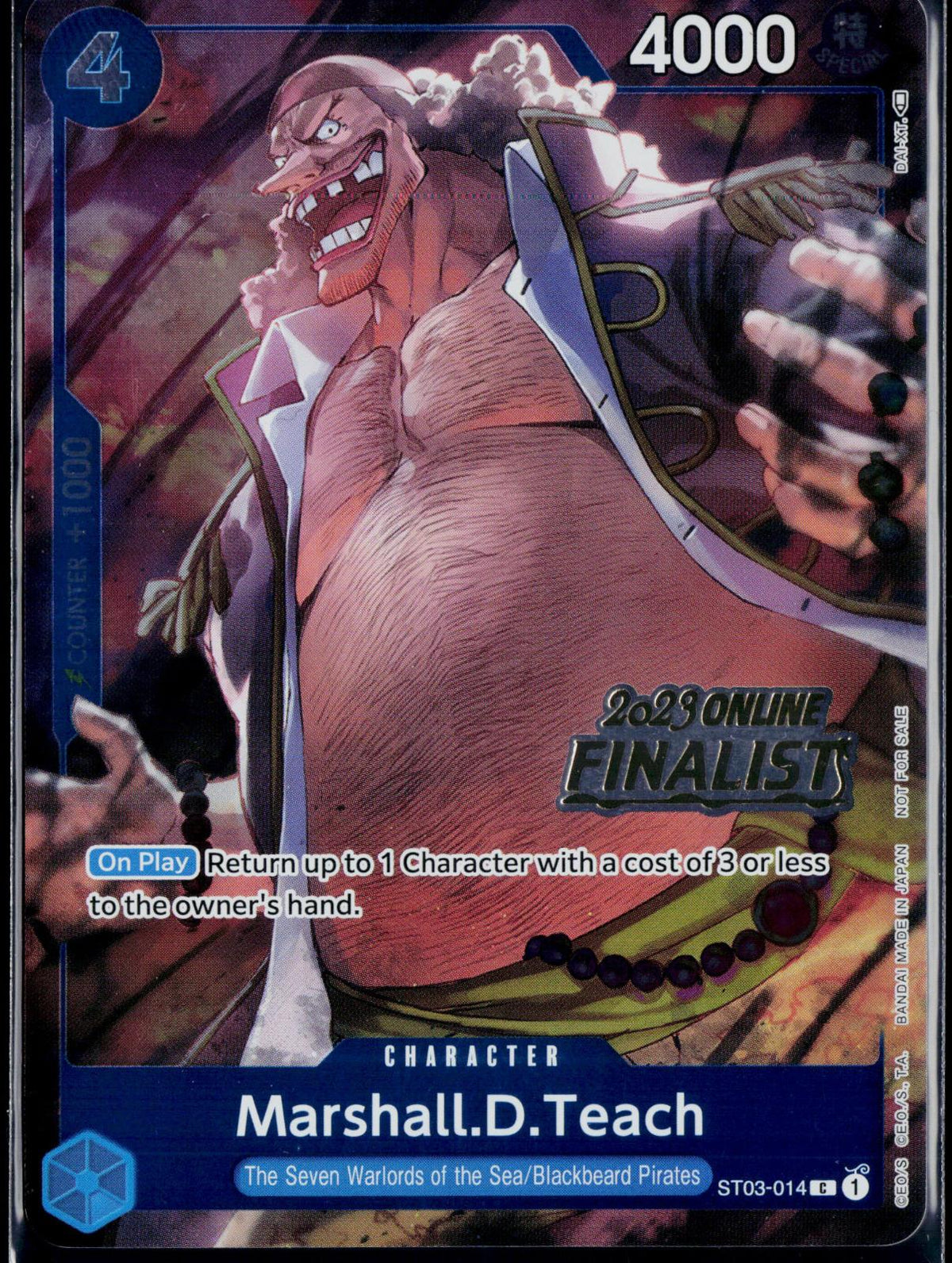MARSHALL.D.TEACH (OFFLINE REGIONAL 2023) [FINALIST] ST03-014 ONE PIECE NM