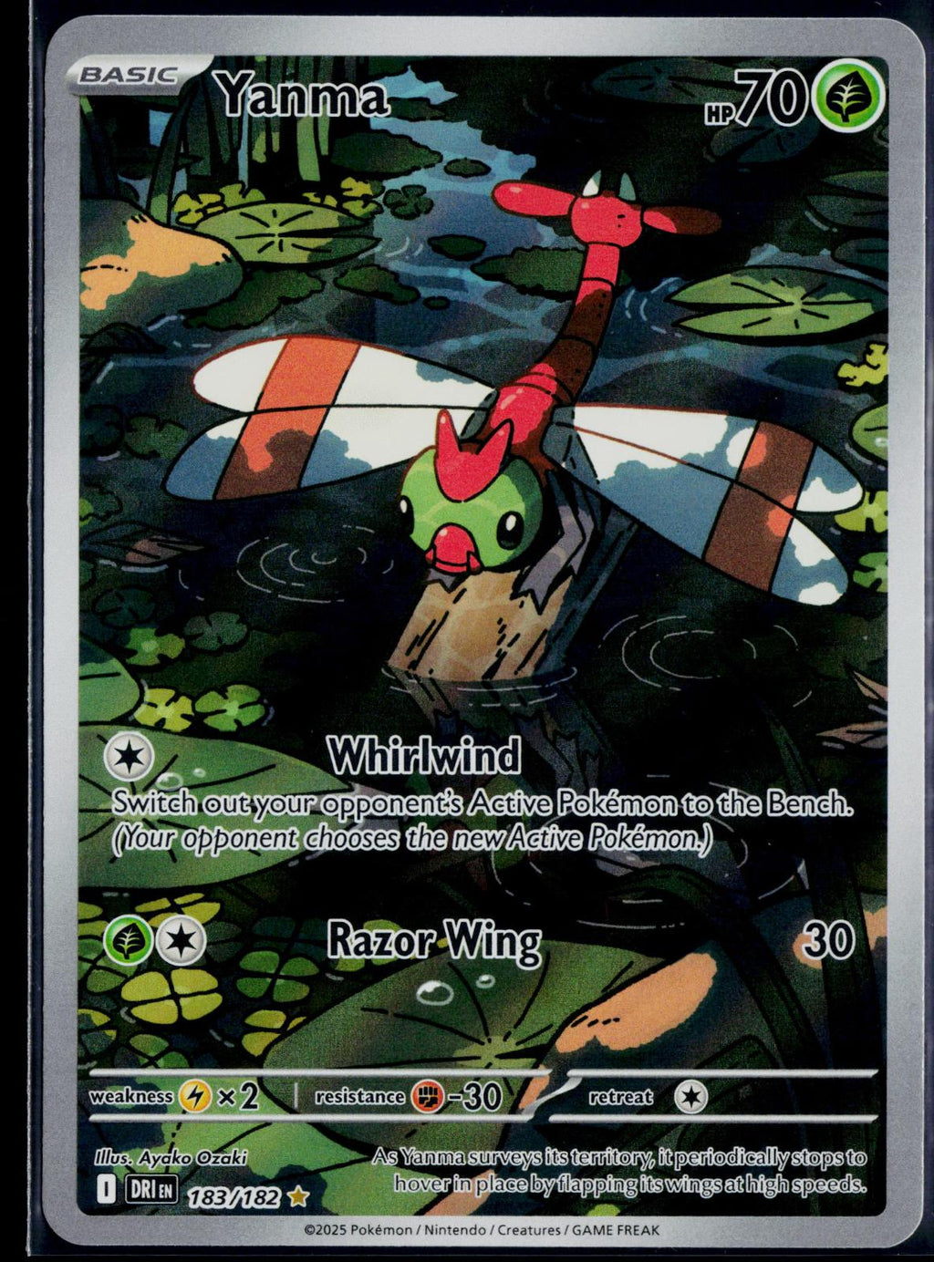 YANMA 183/182 🐬 POKEMON DESTINED RIVALS IR ☀️ HOLO NM/M 🌴