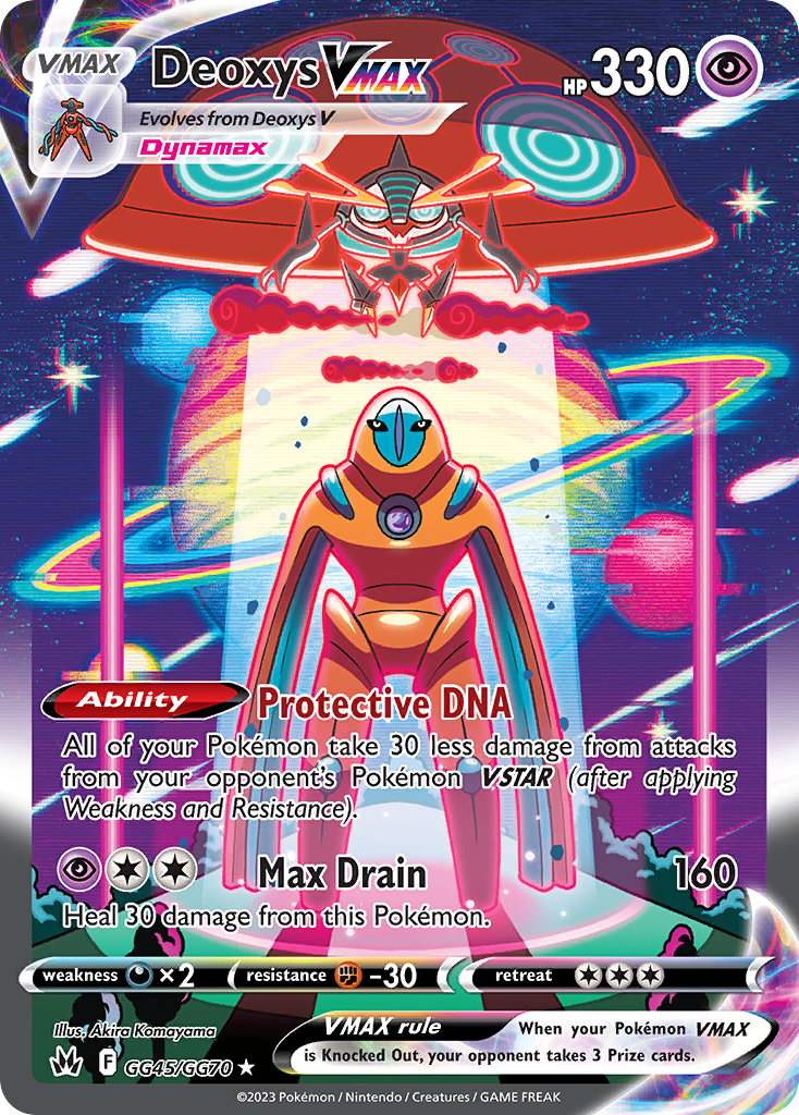 DEOXYS VMAX GG45/GG70 🐬 POKEMON CROWN ZENITH GALARIAN GALLERY HOLO ☀️ NM/M 🌴
