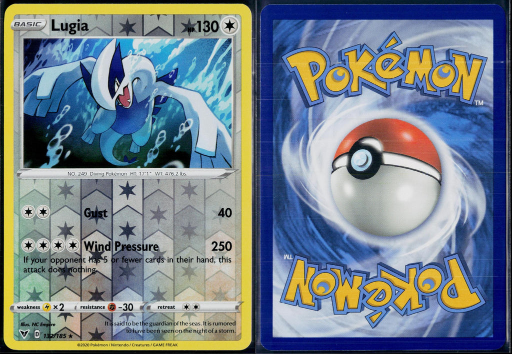 LUGIA 132/185 POKEMON VIVID VOLTAGE R REVERSE HOLO NM