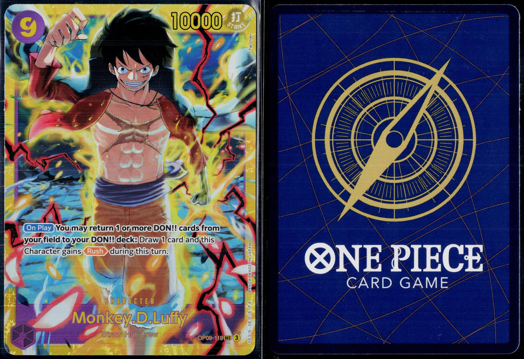MONKEY.D.LUFFY (119) OP09-119 ONE PIECE EMPERORS IN THE NEW WORLD SEC FOIL NM