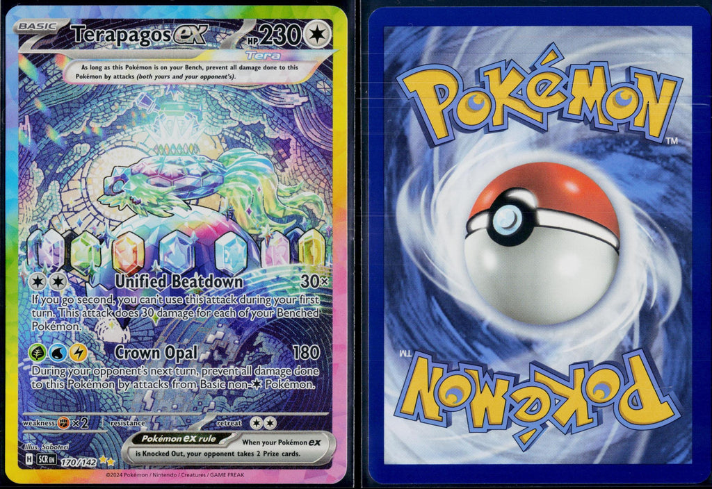 TERAPAGOS EX 170/142 🐬 POKEMON STELLAR CROWN SIR ☀️ HOLO NM/M 🌴