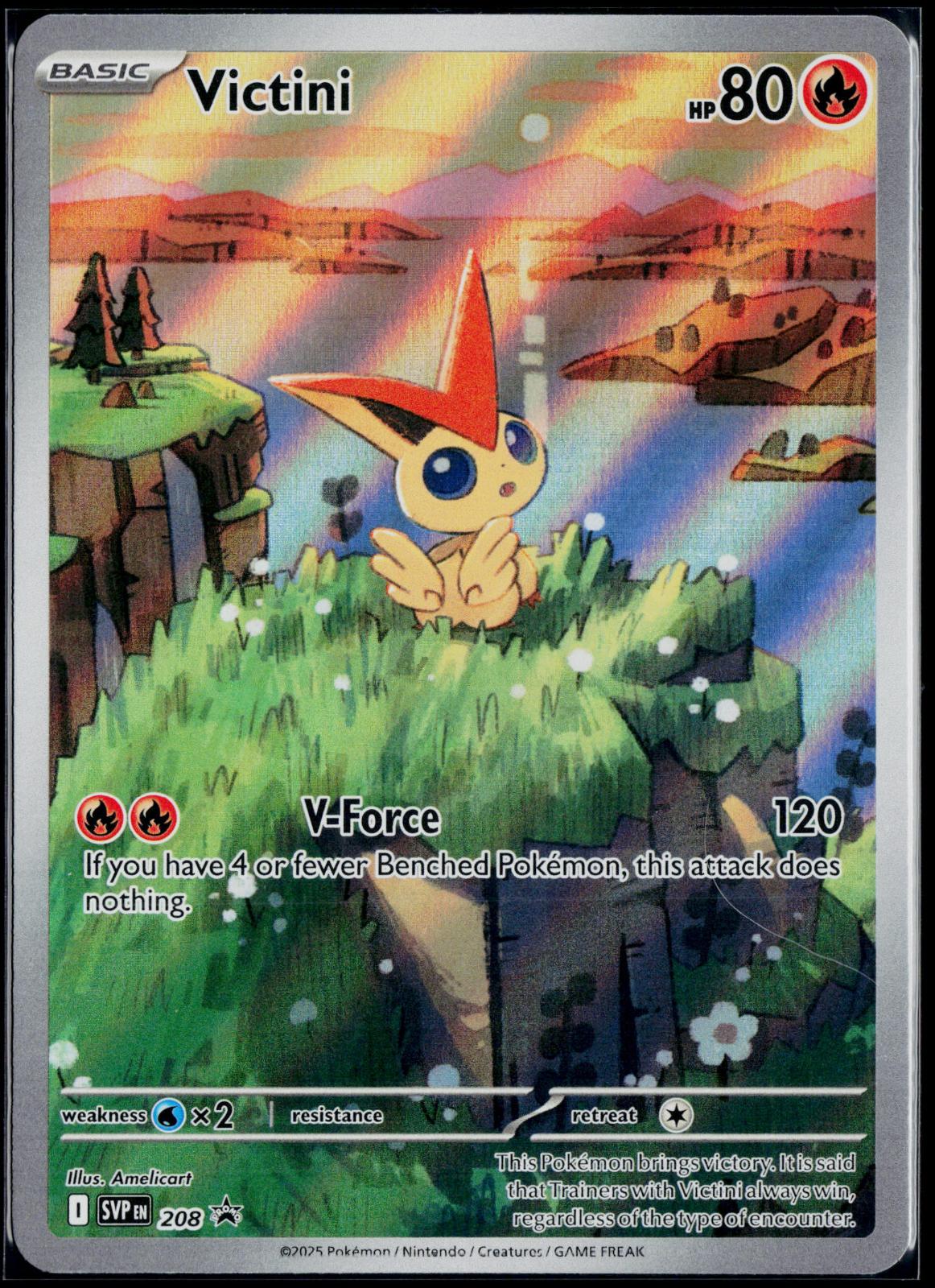 VICTINI 208 POKEMON SCARLET & VIOLET PROMO HOLO P NM