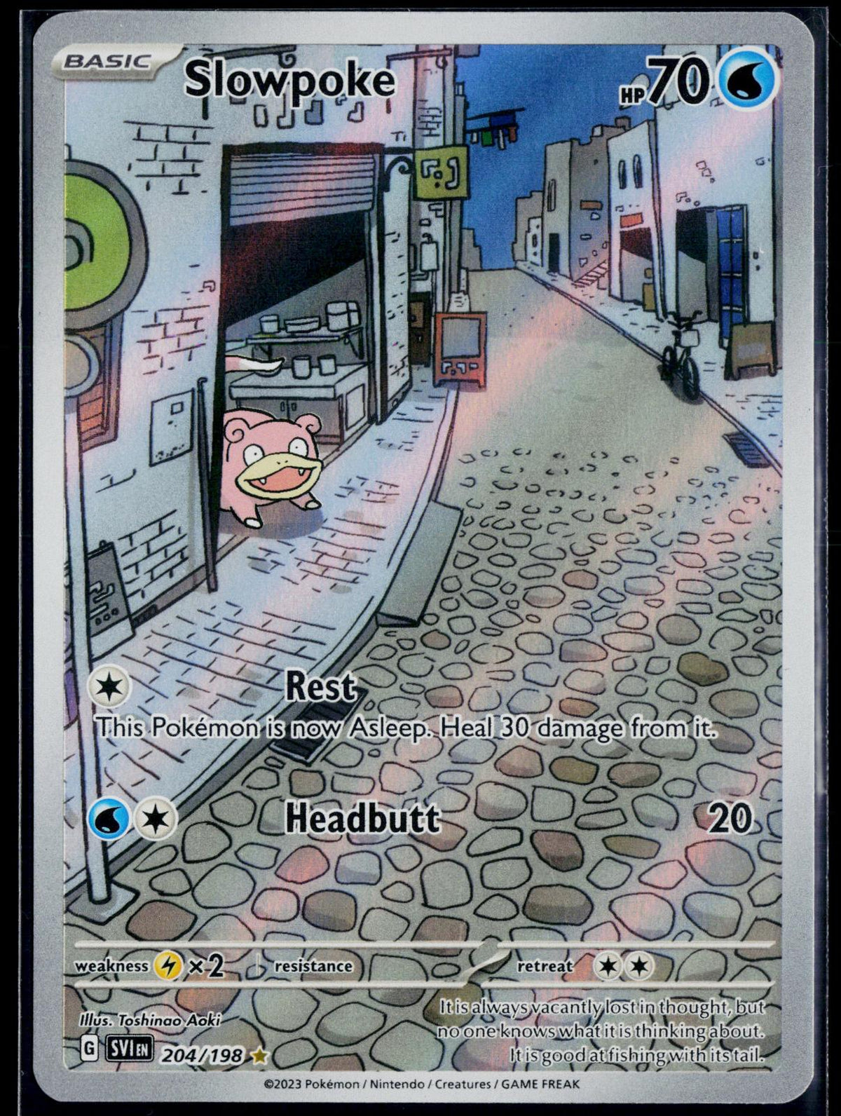 SLOWPOKE 204/198 POKEMON SCARLET & VIOLET ILLUSTRATION RARE HOLO NM
