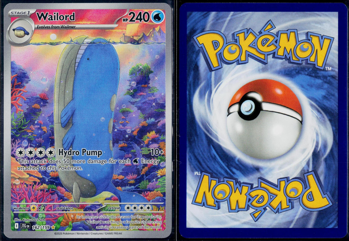 WAILORD 162/159 POKEMON JOURNEY TOGETHER ILLUSTRATION RARE HOLO NM