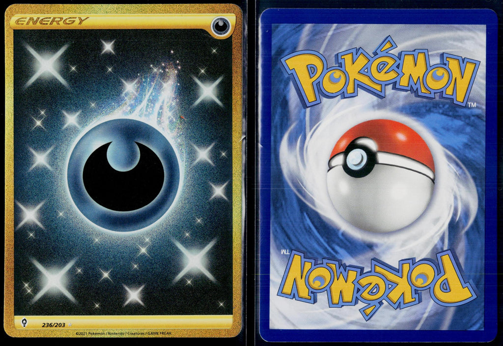 DARKNESS ENERGY 236/203 POKEMON EVOLVING SKIES SEC HOLO NM