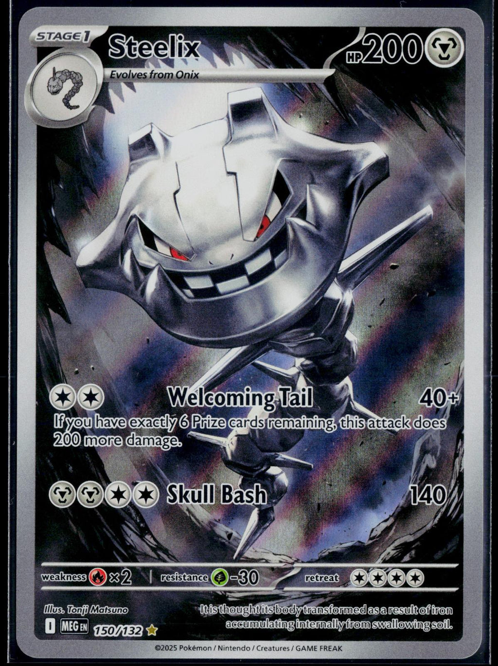 STEELIX 150/132 🐬 POKEMON MEGA EVOLUTION IR ☀️ HOLO NM/M 🌴