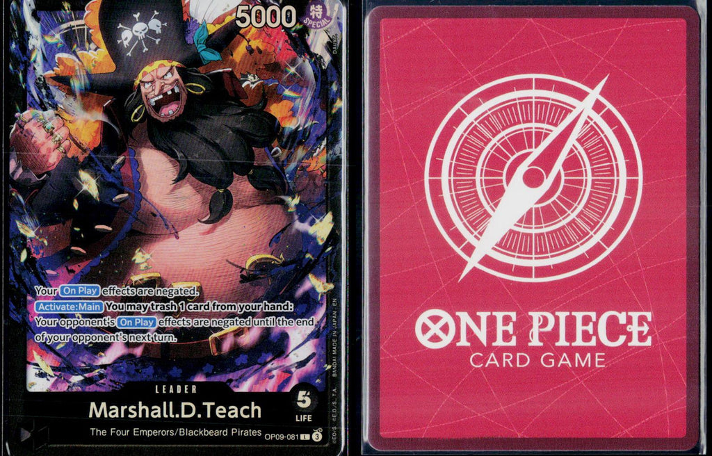 MARSHALL.D.TEACH OP09-081 ONE PIECE STARTER DECK 27: BLACK MARSHALL.D.TEACH L NM