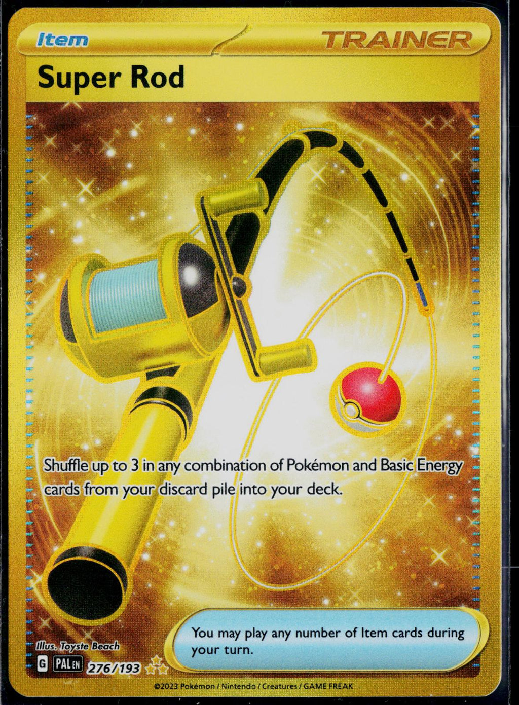 SUPER ROD 276/193 POKEMON PALDEA EVOLVED HYPER RARE HOLO NM