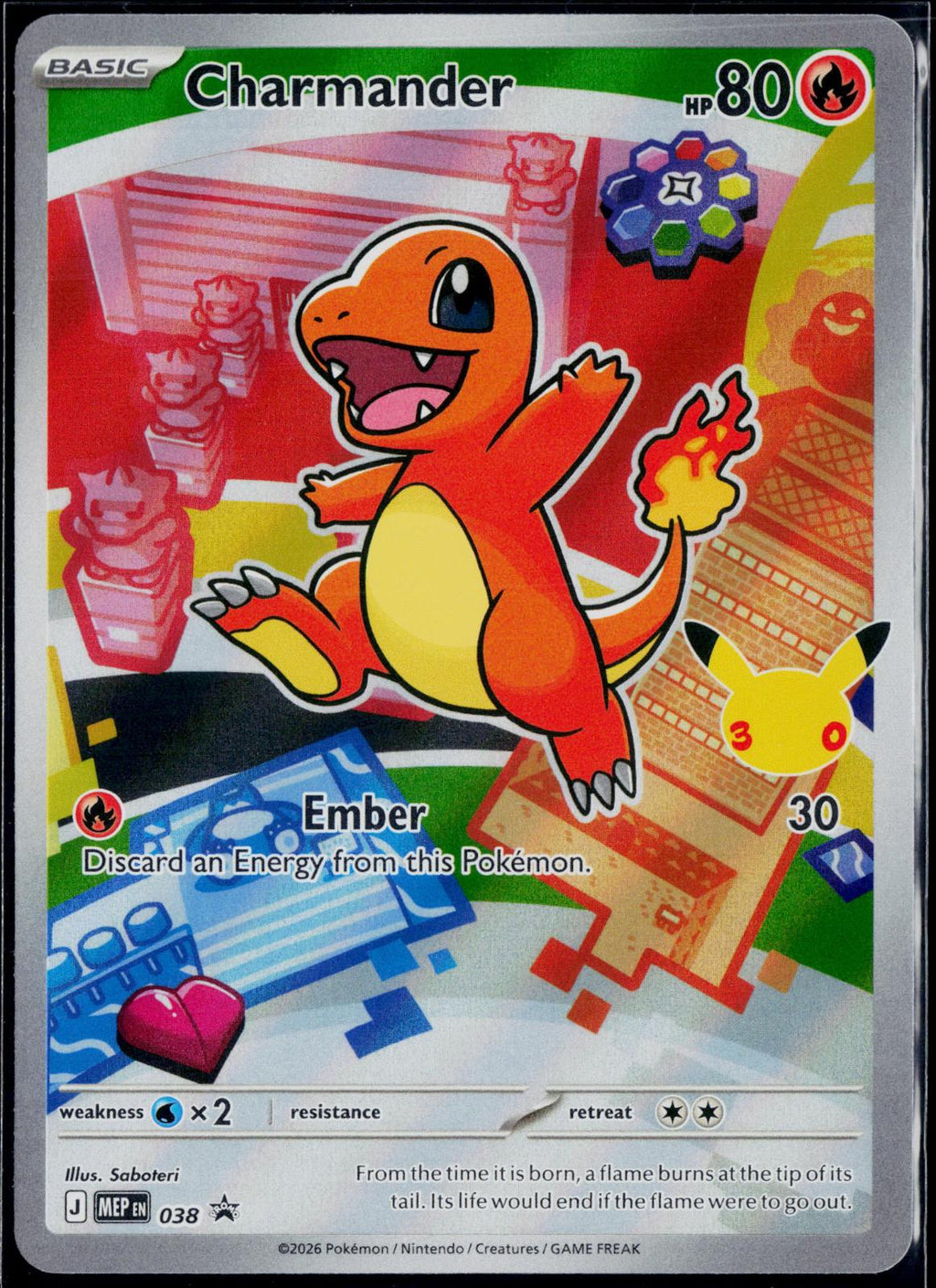 CHARMANDER 038 POKEMON ME: MEGA EVOLUTION PROMO HOLO P NM