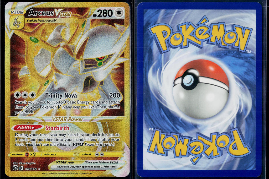 ARCEUS VSTAR 184/172 POKEMON BRILLIANT STARS SEC NM
