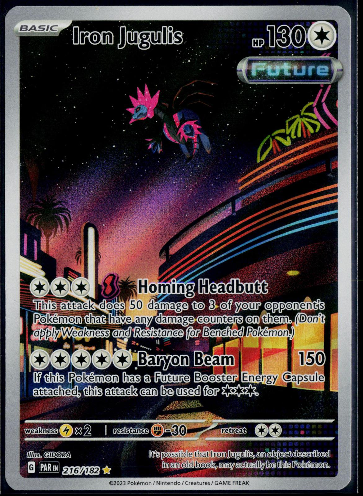 IRON JUGULIS 216/182 🐬 POKEMON PARADOX RIFT IR ☀️ HOLO NM/M 🌴