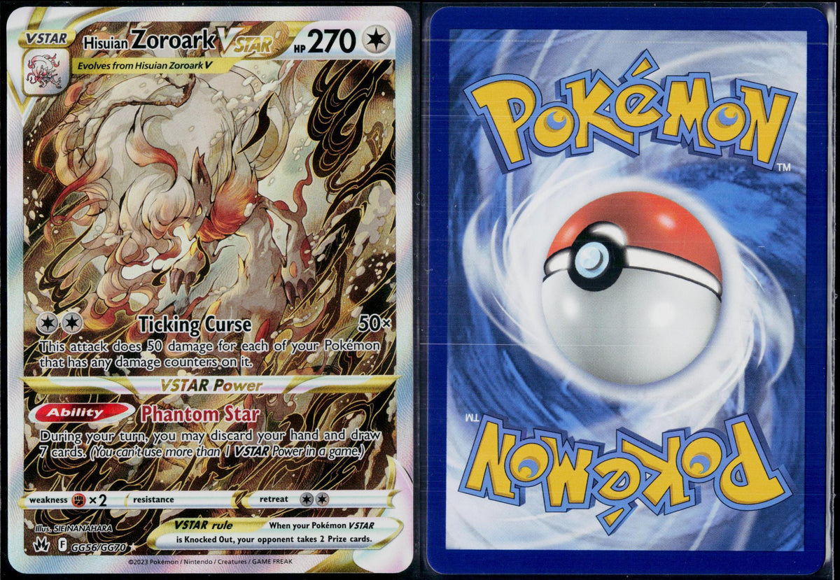 HISUIAN ZOROARK VSTAR GG56/GG70 POKEMON CROWN ZENITH GALARIAN GALLERY HOLO NM