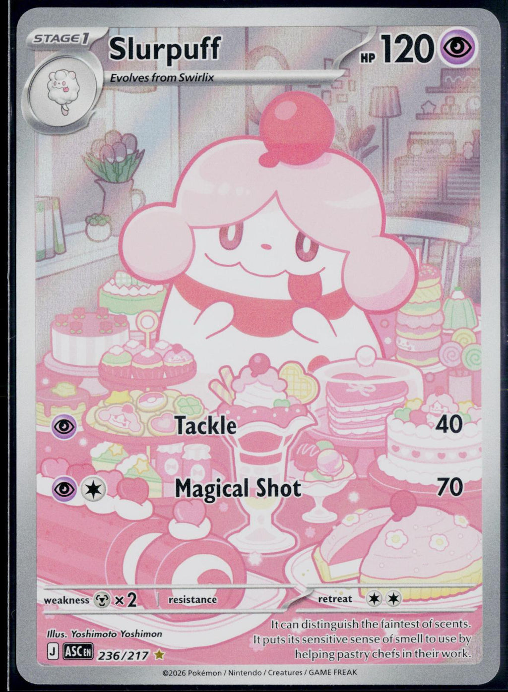SLURPUFF 236/217 🐬 POKEMON ASCENDED HEROES IR ☀️ HOLO NM/M 🌴