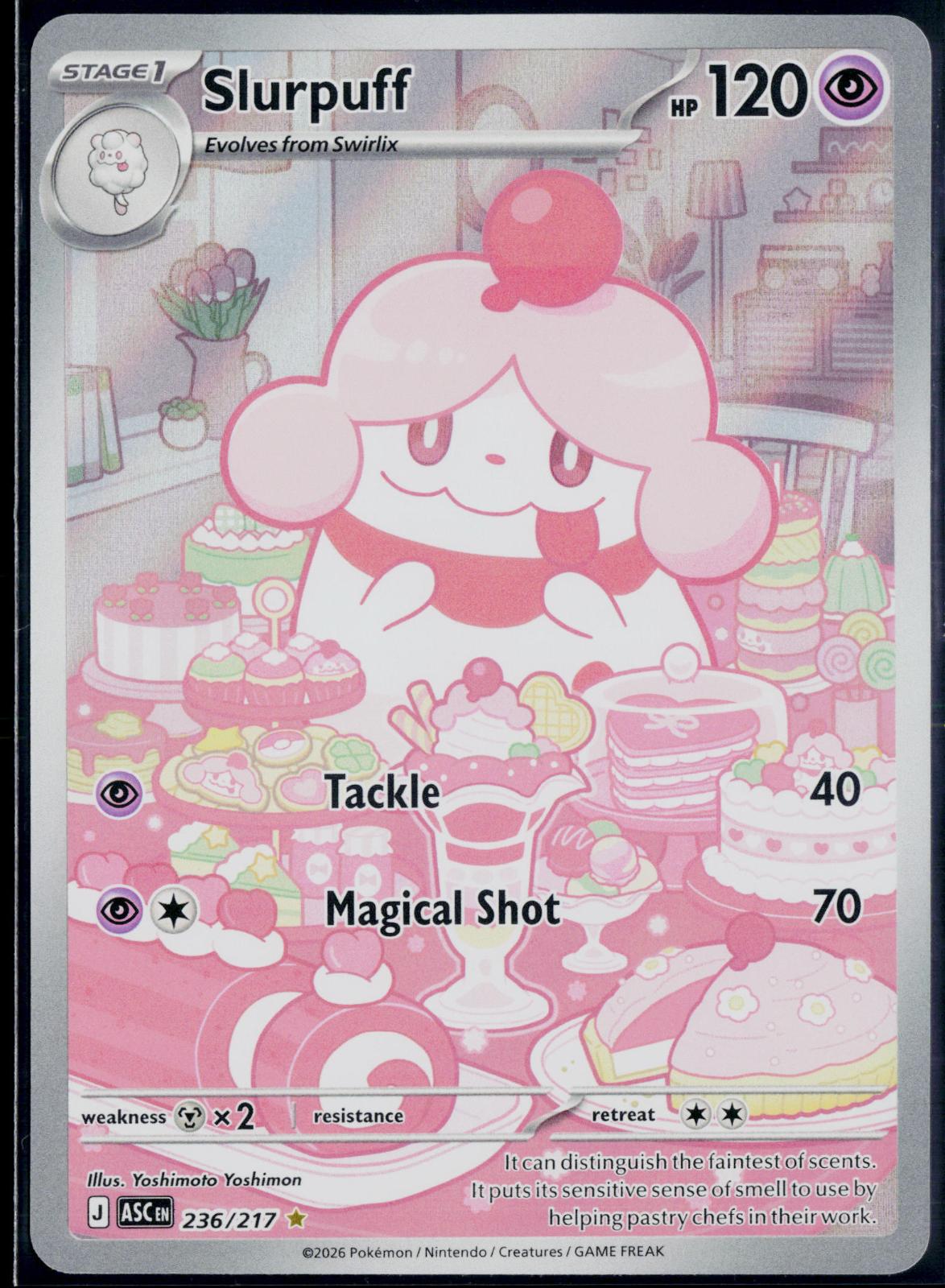 SLURPUFF 236/217 🐬 POKEMON ASCENDED HEROES IR ☀️ HOLO NM/M 🌴