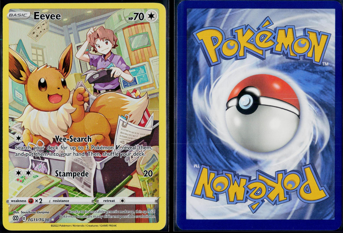 EEVEE TG11/TG30 POKEMON BRILLIANT STARS TRAINER GALLERY HOLO NM