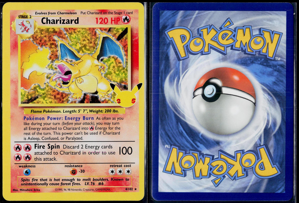 CHARIZARD 4/102 POKEMON CELEBRATIONS: CLASSIC COLLECTION HOLO NM