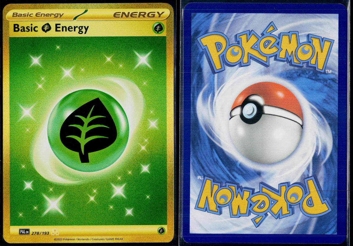 BASIC GRASS ENERGY 278/193 POKEMON PALDEA EVOLVED HYPER RARE HOLO NM