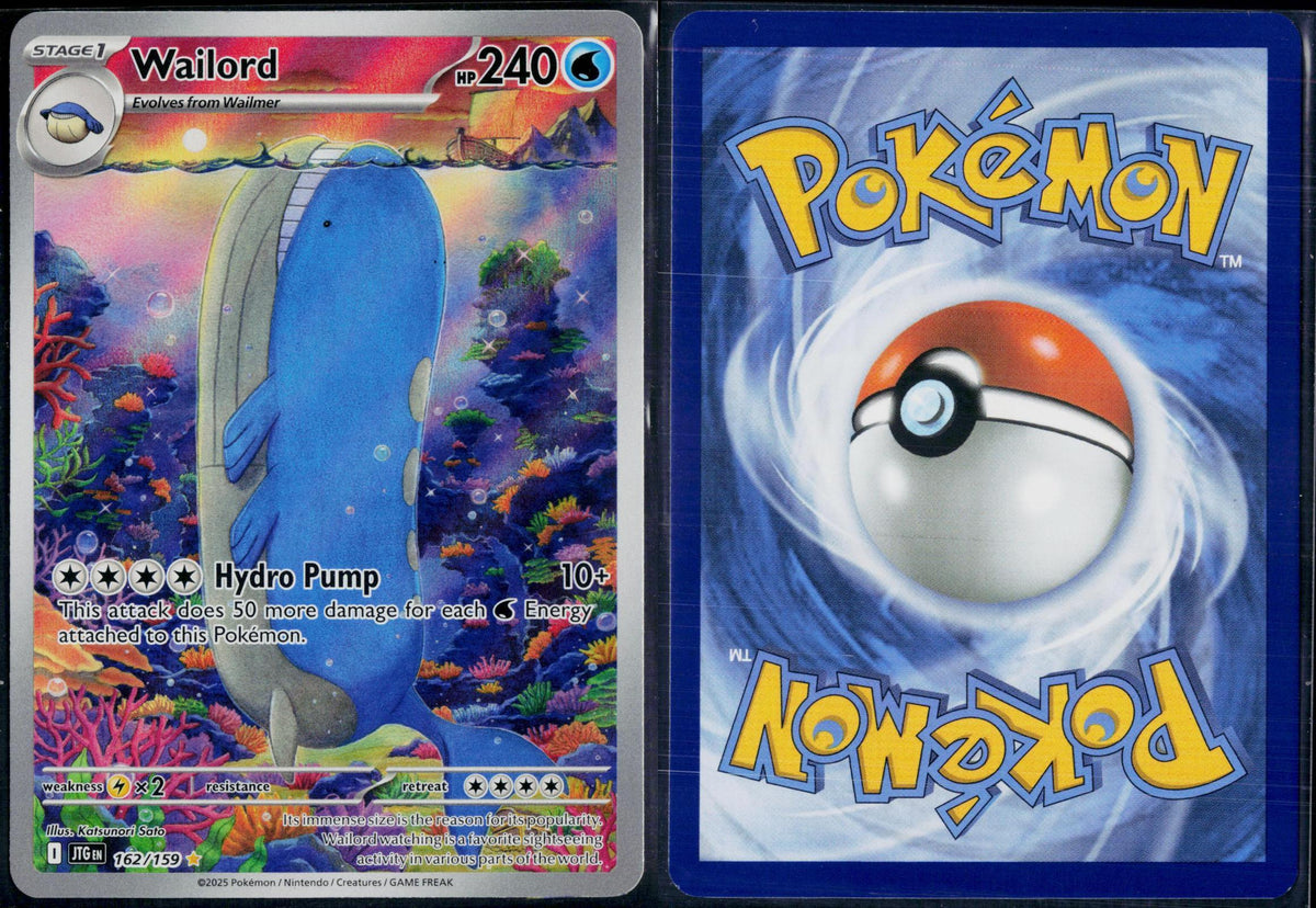 WAILORD 162/159 POKEMON JOURNEY TOGETHER ILLUSTRATION RARE HOLO NM