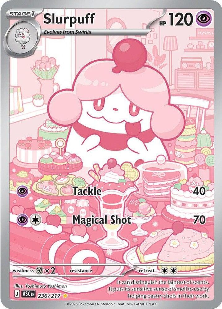 SLURPUFF 236/217 🐬 POKEMON ASCENDED HEROES IR ☀️ HOLO NM/M 🌴
