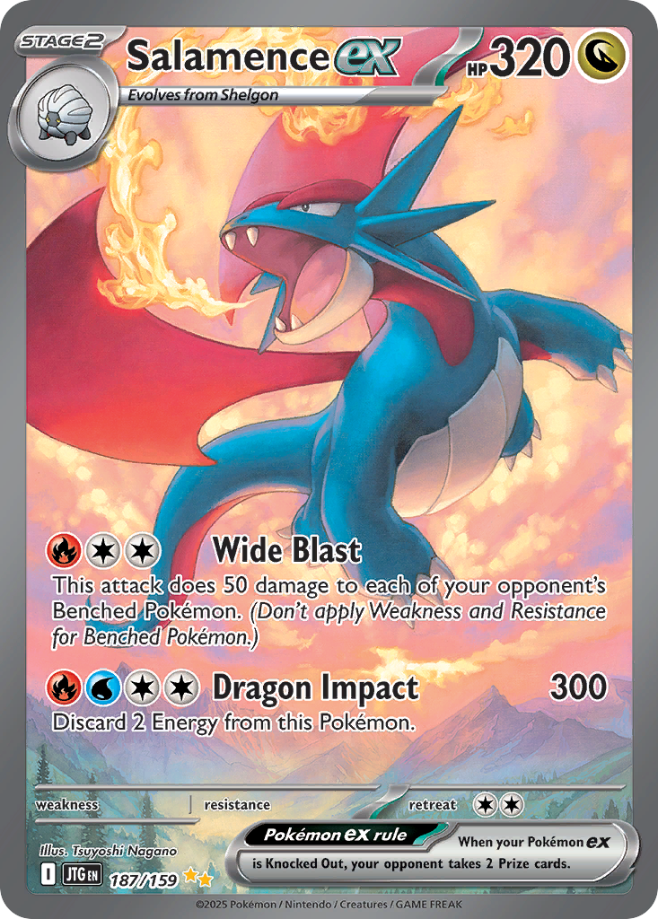 SALAMENCE EX 187/159 🐬 POKEMON JOURNEY TOGETHER SIR ☀️ HOLO NM/M 🌴