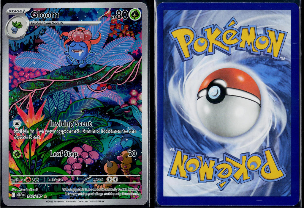 GLOOM 198/197 POKEMON OBSIDIAN FLAMES ILLUSTRATION RARE HOLO NM