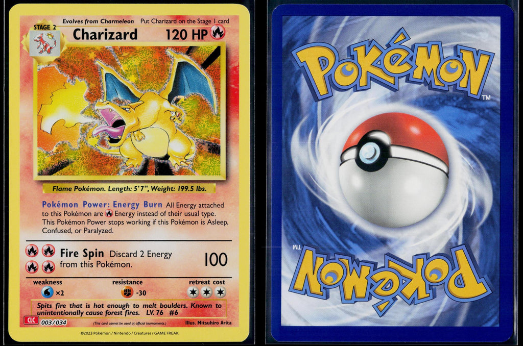 CHARIZARD 003/034 POKEMON TRADING CARD GAME CLASSIC HOLO CLASSIC COLLECTION NM