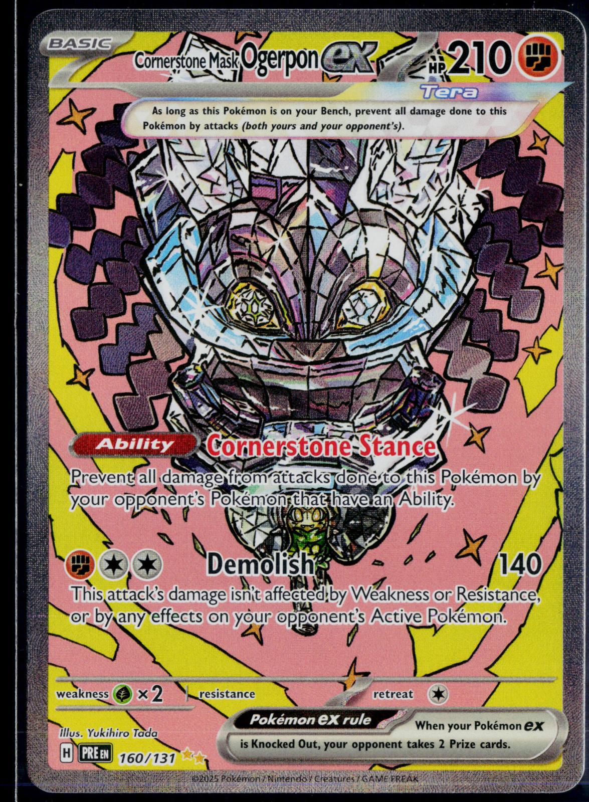 CORNERSTONE MASK OGERPON EX 216/187 🐬 POKEMON  ☀️ JAPANESE HOLO NM/M 🌴