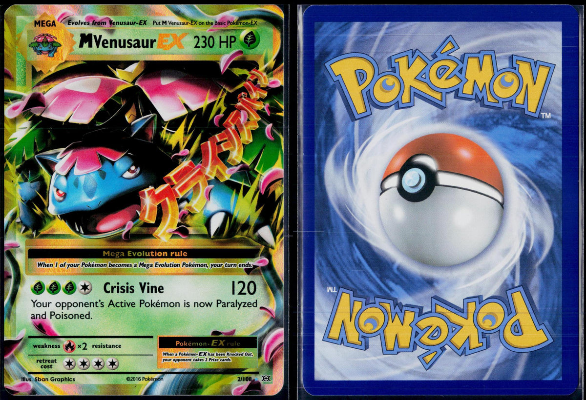 M VENUSAUR EX 2/108 POKEMON EVOLUTIONS HOLO EX RARE NM