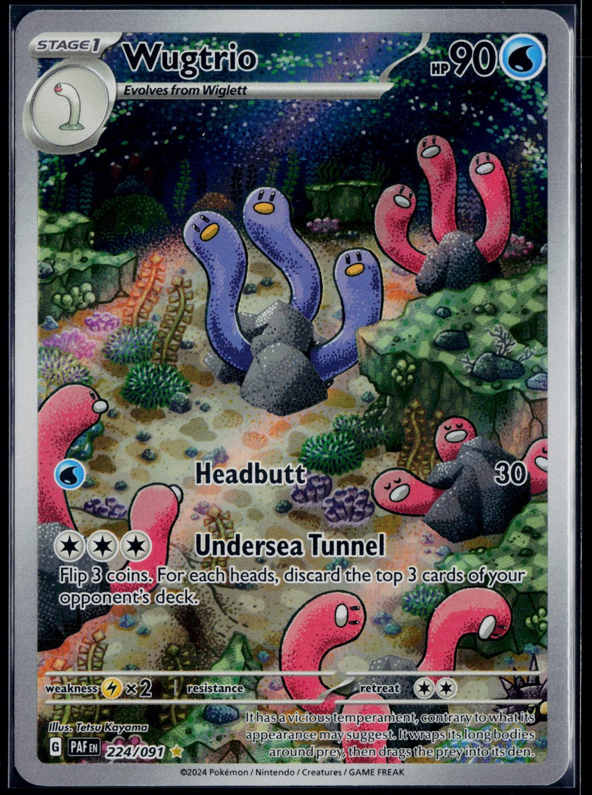 WUGTRIO 224/091 POKEMON PALDEAN FATES ILLUSTRATION RARE NM