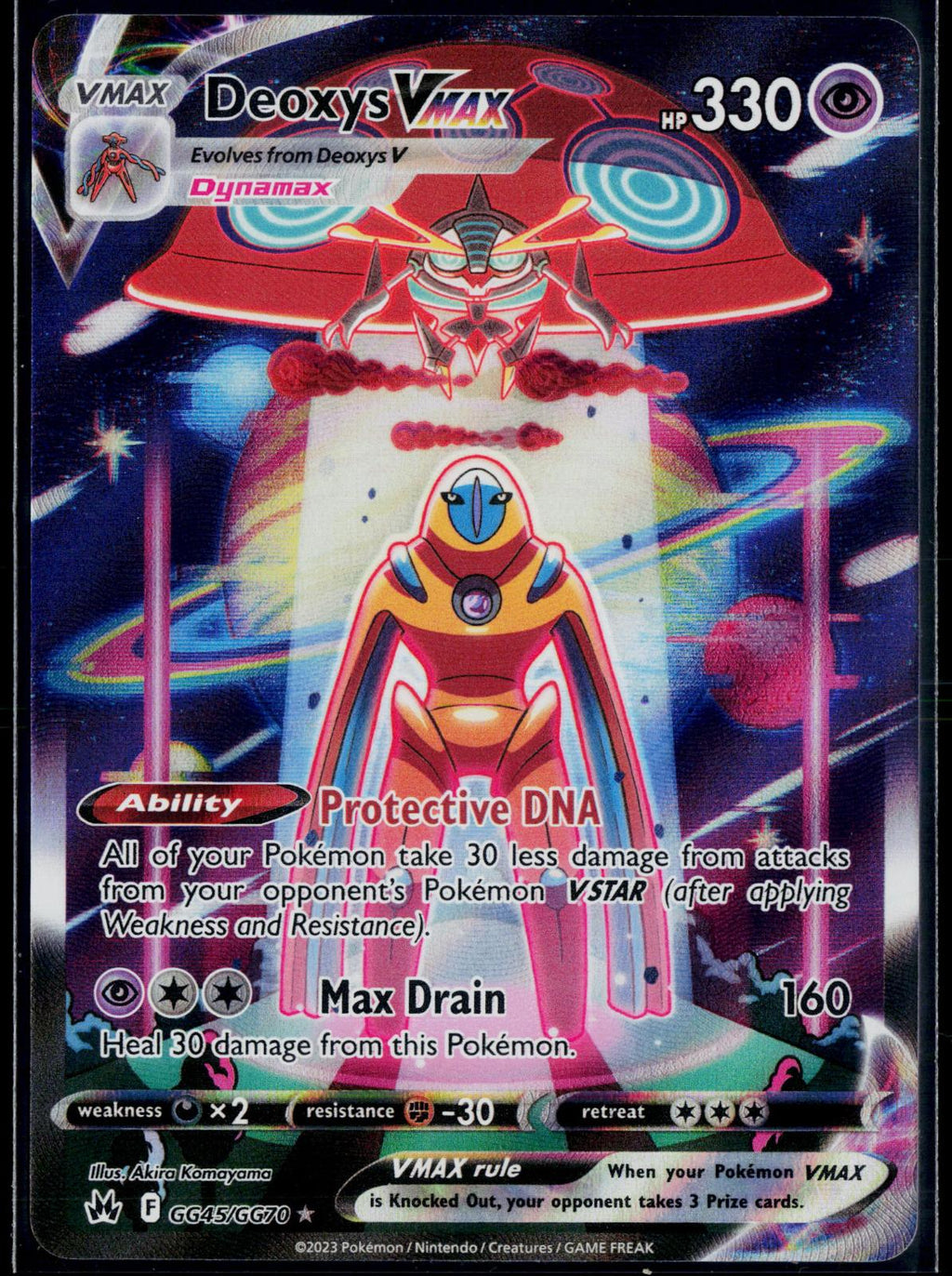 DEOXYS VMAX GG45/GG70 🐬 POKEMON CROWN ZENITH GALARIAN GALLERY HOLO ☀️ NM/M 🌴