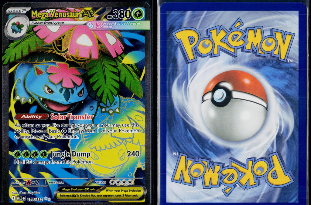 MEGA VENUSAUR EX 155/132 POKEMON MEGA EVOLUTION ULTRA RARE HOLO NM