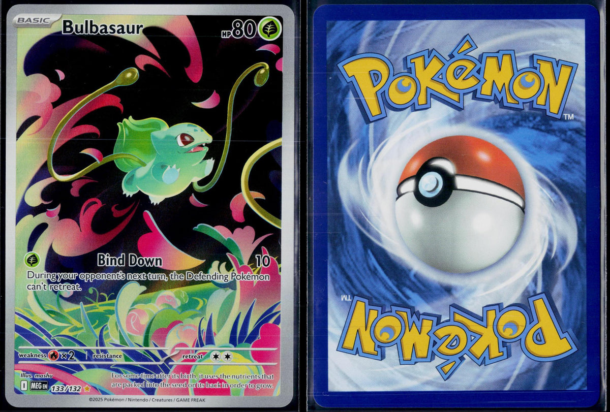 BULBASAUR 133/132 POKEMON MEGA EVOLUTION ILLUSTRATION RARE HOLO NM