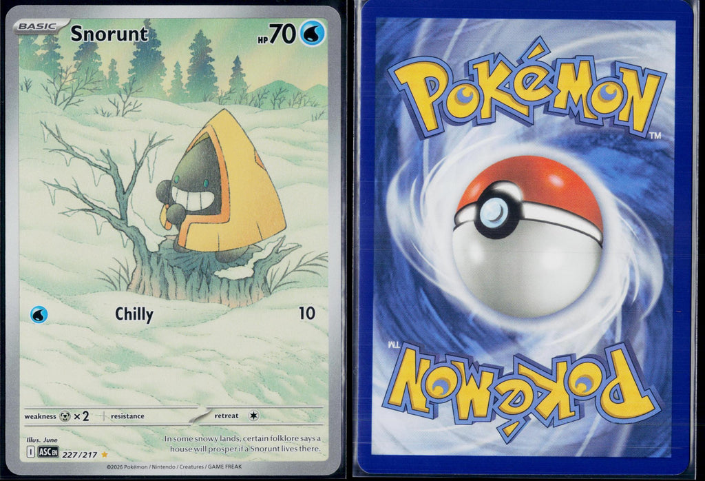 SNORUNT 227/217 POKEMON ASCENDED HEROES ILLUSTRATION RARE NM