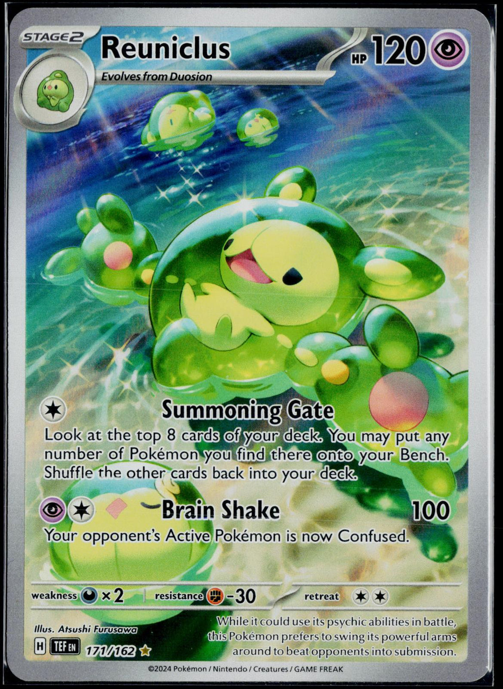 REUNICLUS 171/162 POKEMON TEMPORAL FORCES ILLUSTRATION RARE HOLO NM
