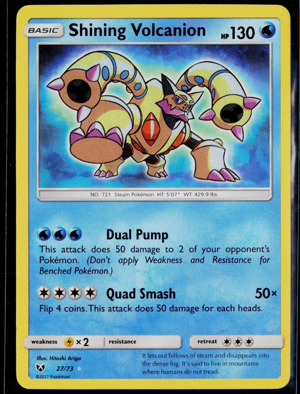 SHINING VOLCANION 27/73 POKEMON SHINING LEGENDS RARE SHINING NM