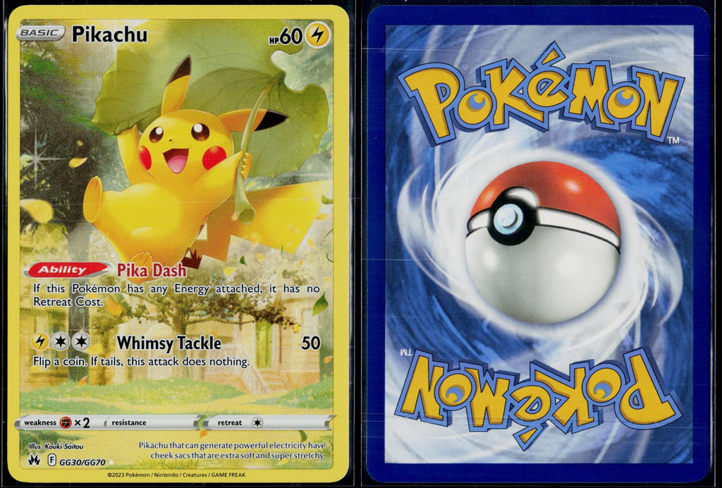 PIKACHU GG30/GG70 POKEMON CROWN ZENITH GALARIAN GALLERY HOLO NM