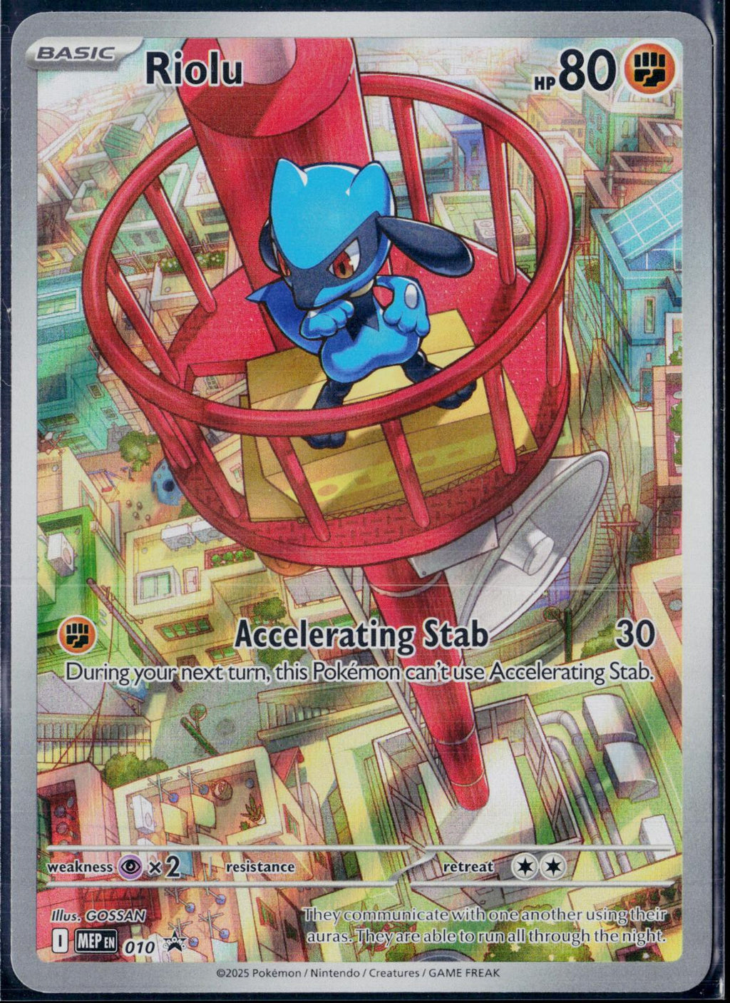 RIOLU 010 POKEMON ME: MEGA EVOLUTION PROMO HOLO P HOLO NM