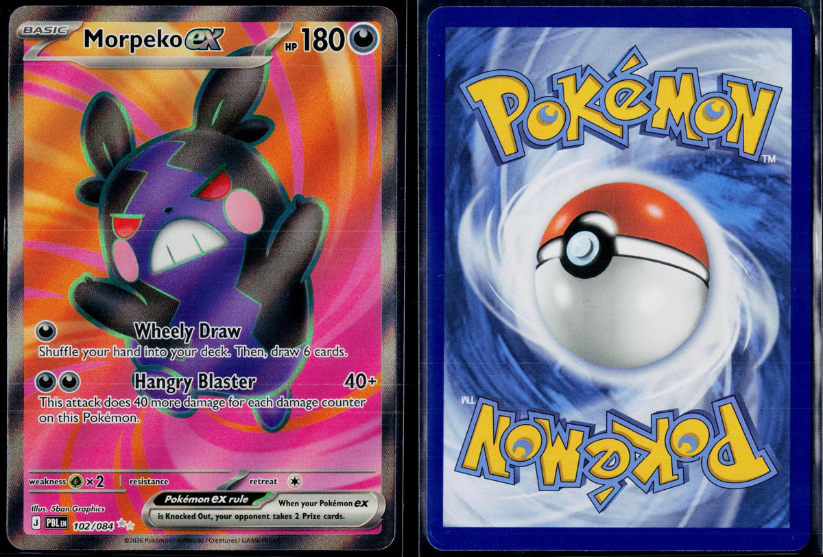 MORPEKO EX 102/084 POKEMON PITCH BLACK ULTRA RARE HOLO NM
