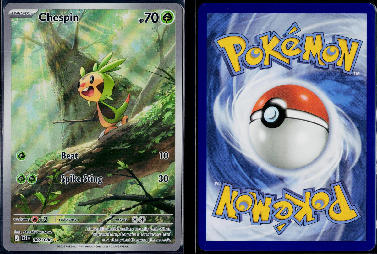 CHESPIN 087/086 POKEMON CHAOS RISING HOLO ILLUSTRATION RARE HOLO NM